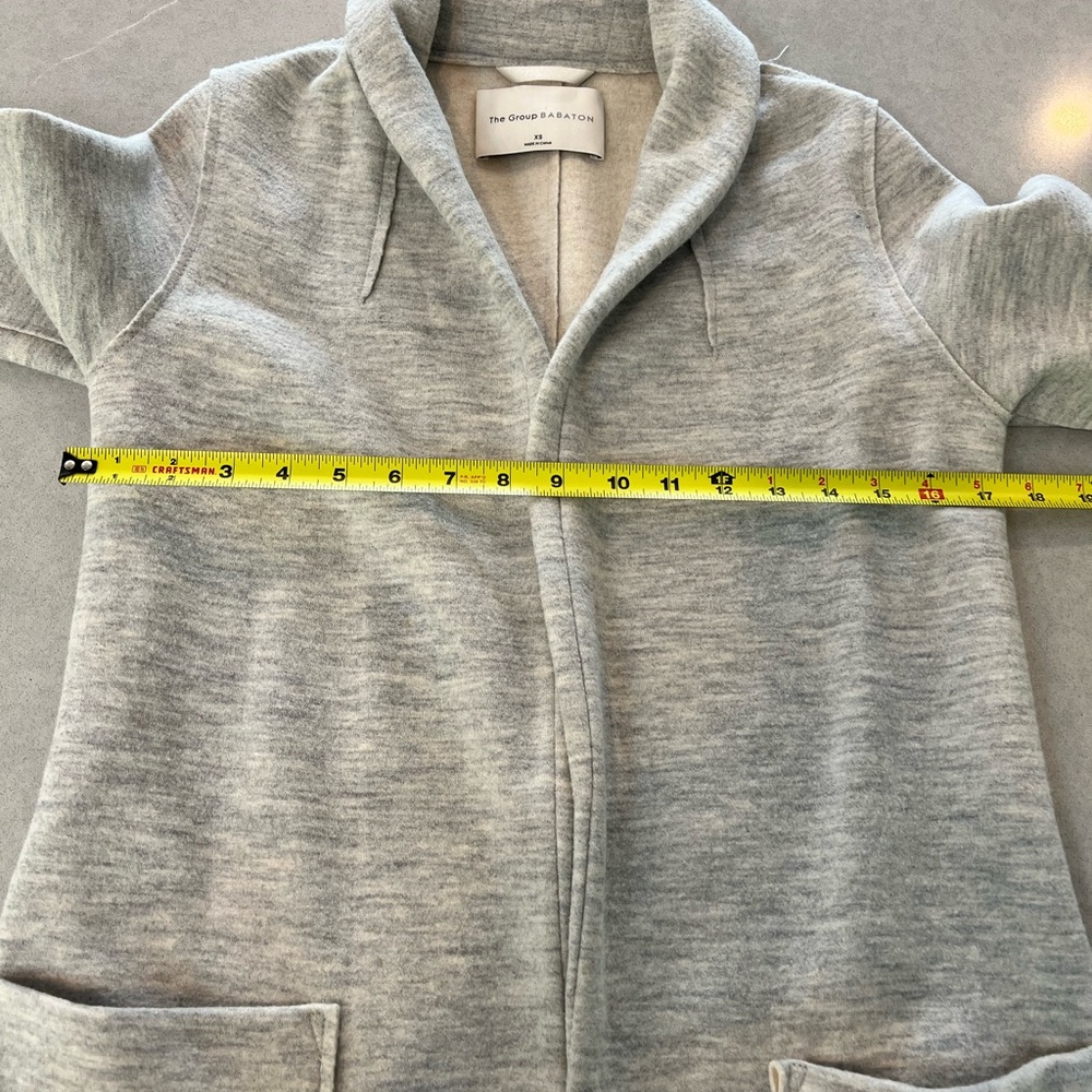 Aritzia Shawl Merino Wool Jacket XS Heather Chrome - Picture 13 of 16